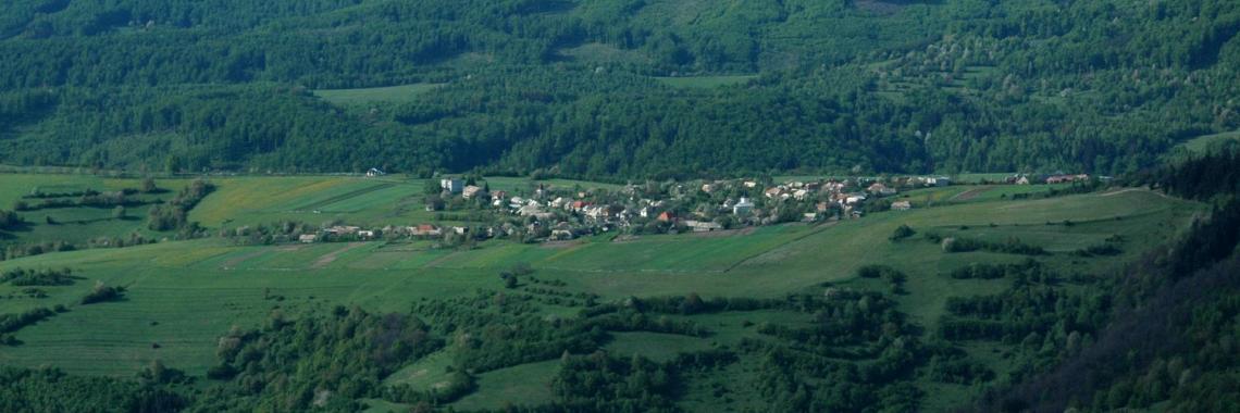 Terraced landscape in Budina in Slovakia