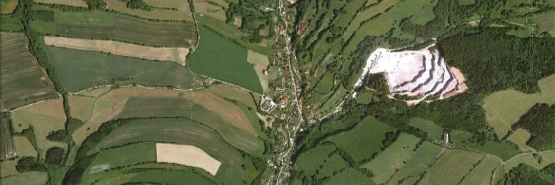 Enclosed fields with regular patterns in Waldhufendorf in Czech Republic