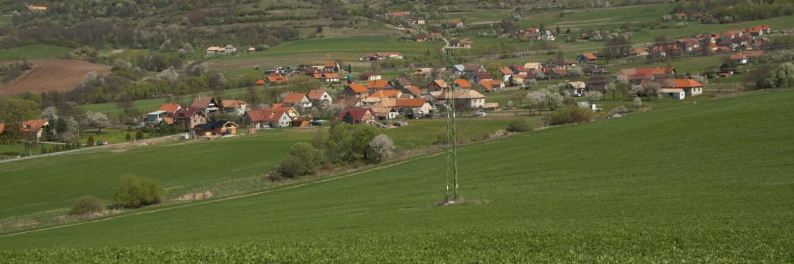 Farmland in Detva in Slovakia