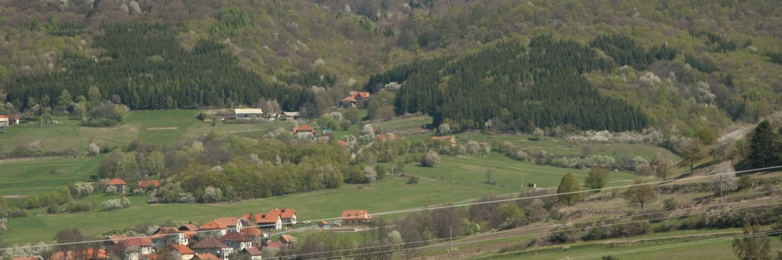 Farmland in Detva in Slovakia
