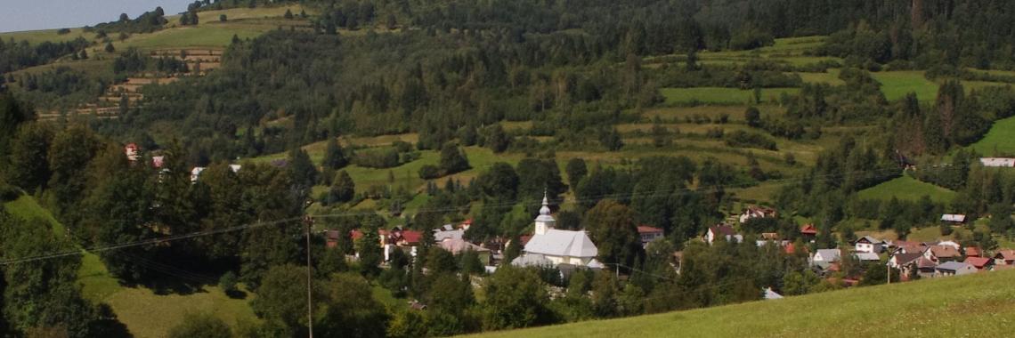 Terraced landscape in Cierny Balog in Slovakia
